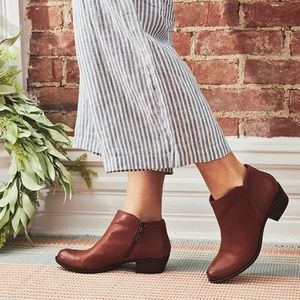Lucky Brand Cognac Leather Barstyn Ankle Boot 7.5